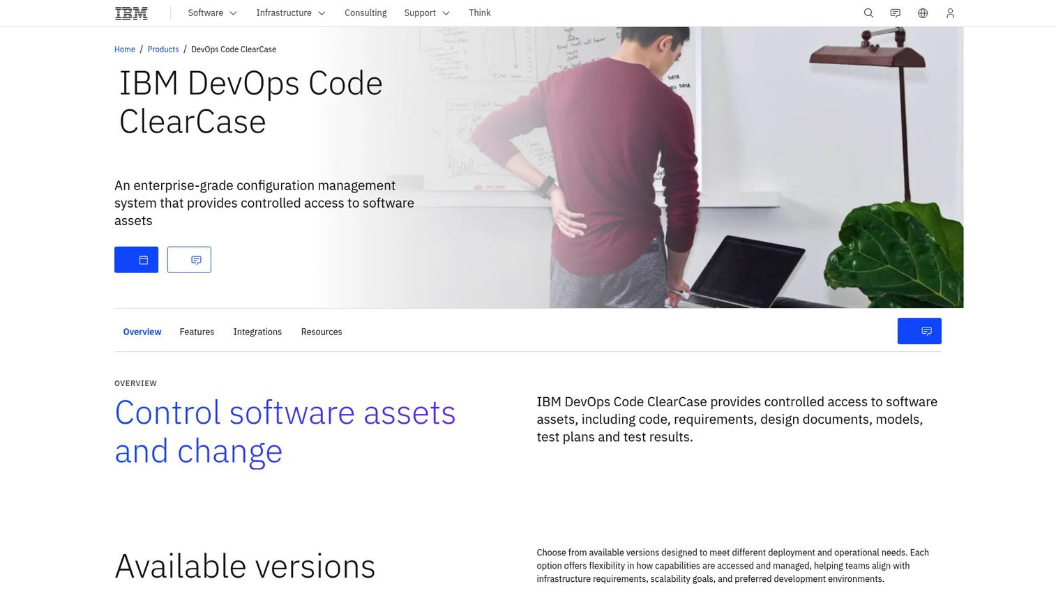IBM Rational ClearCase configuration management homepage