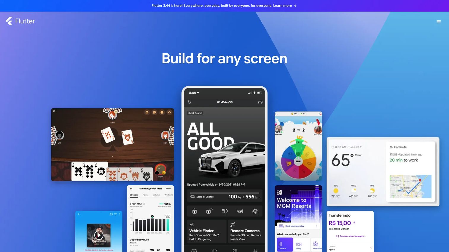Flutter framework for cross-platform app development