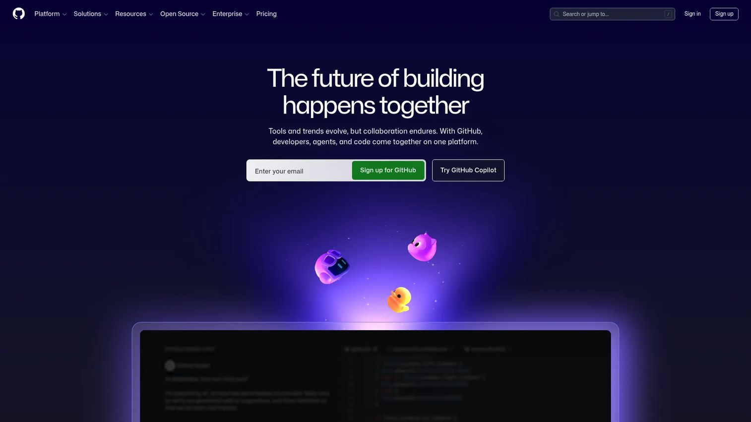GitHub repository interface