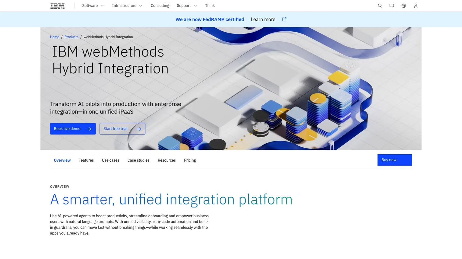 IBM webMethods Hybrid Integration homepage