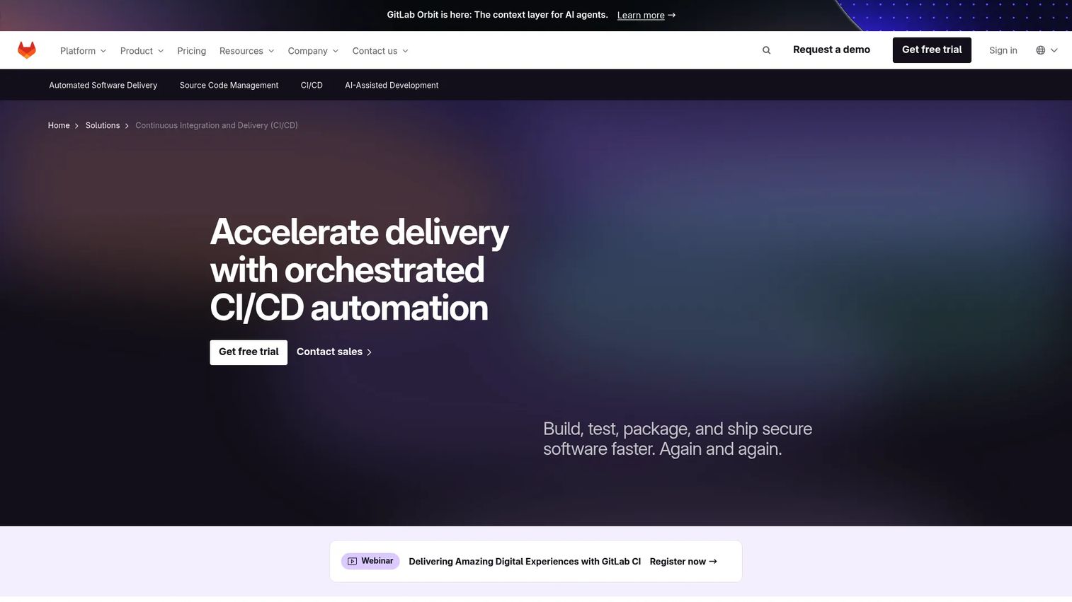 GitLab CI/CD pipeline interface