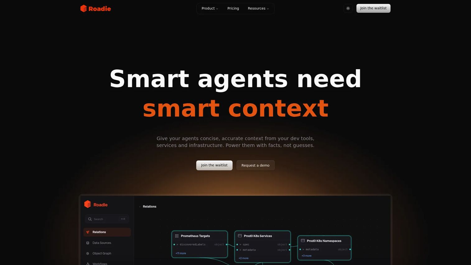 Roadie managed Backstage developer portal
