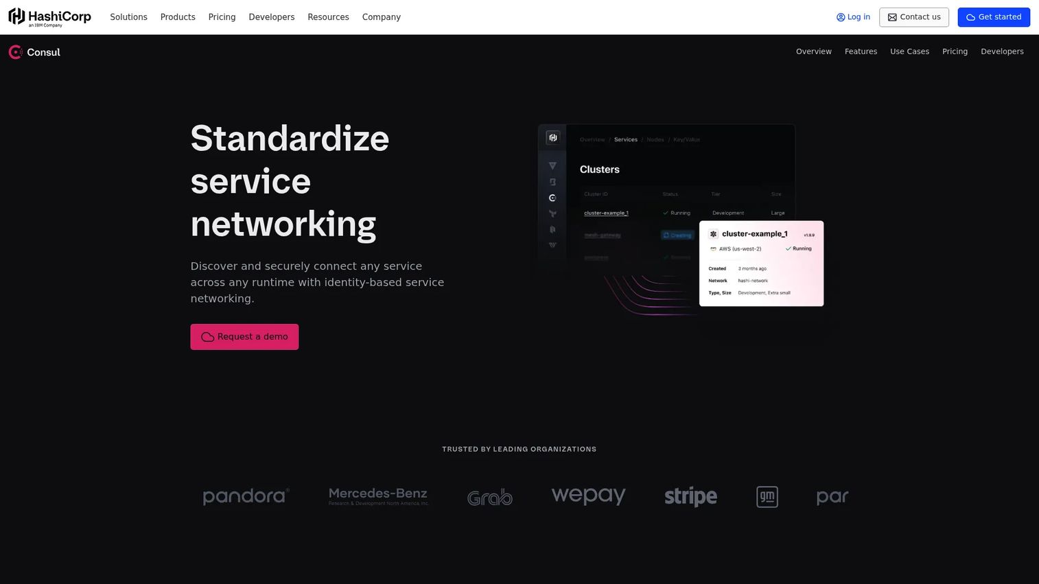 Consul service networking homepage