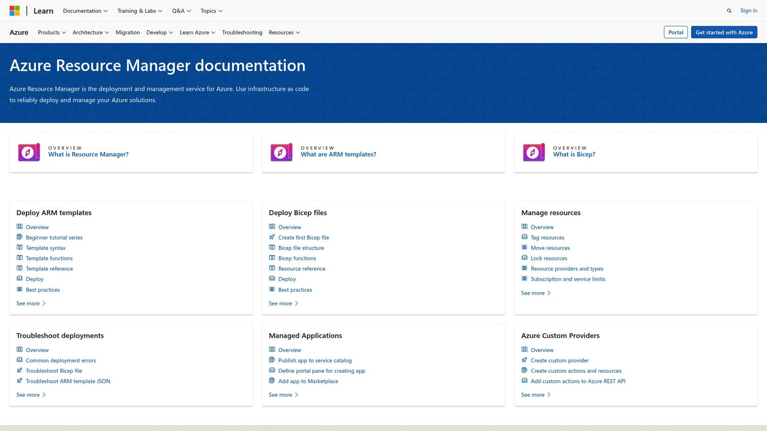 Azure Resource Manager deployment model
