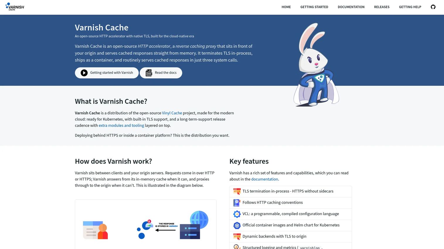 Varnish Cache HTTP accelerator homepage