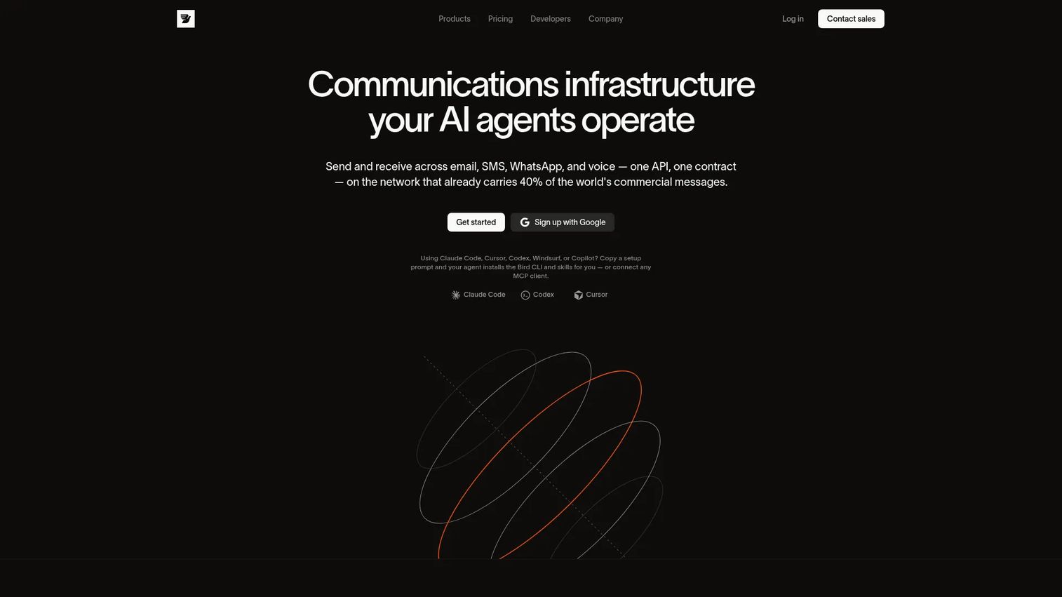 MessageBird Bird platform homepage