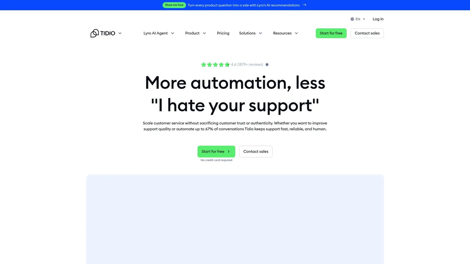 Tidio AI customer service and live chat