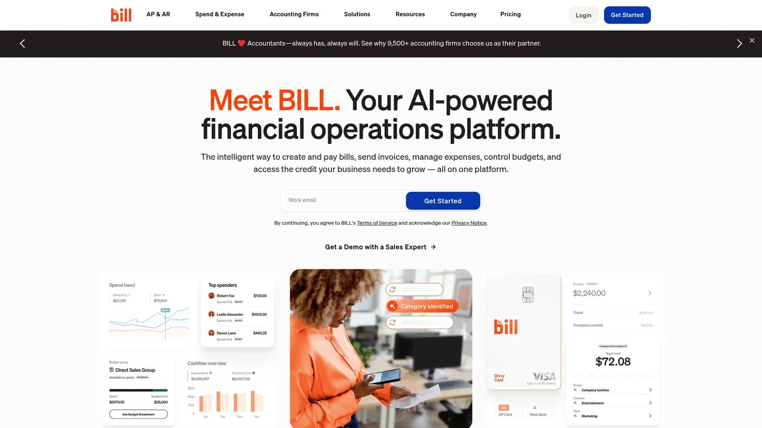 BILL AP/AR financial operations platform