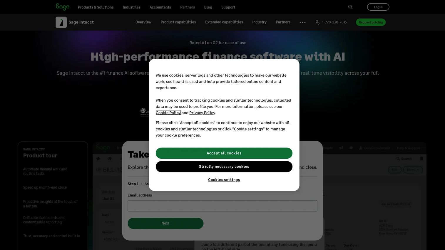 Sage Intacct financial management software