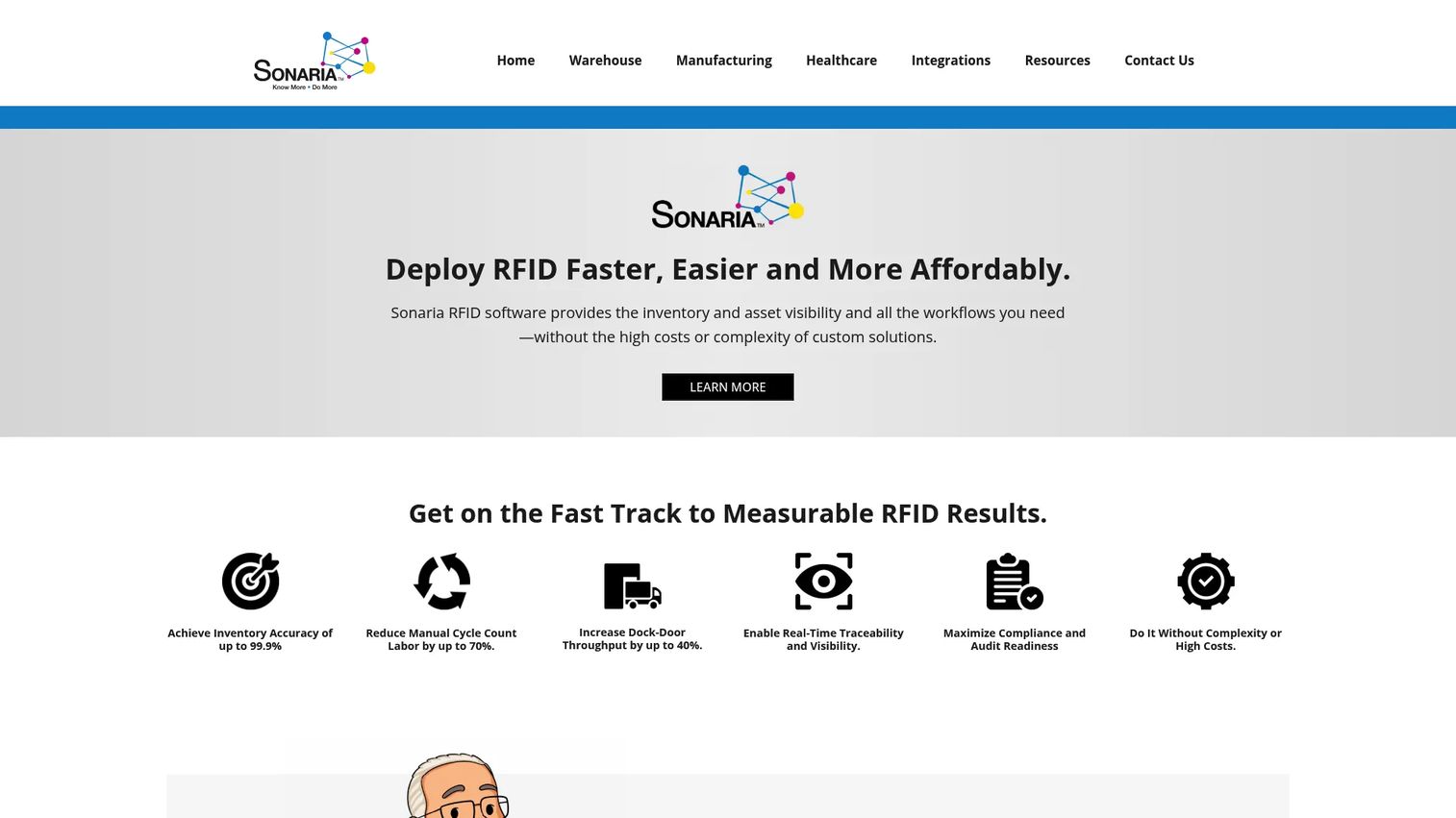 Sonaria RFID asset tracking software interface