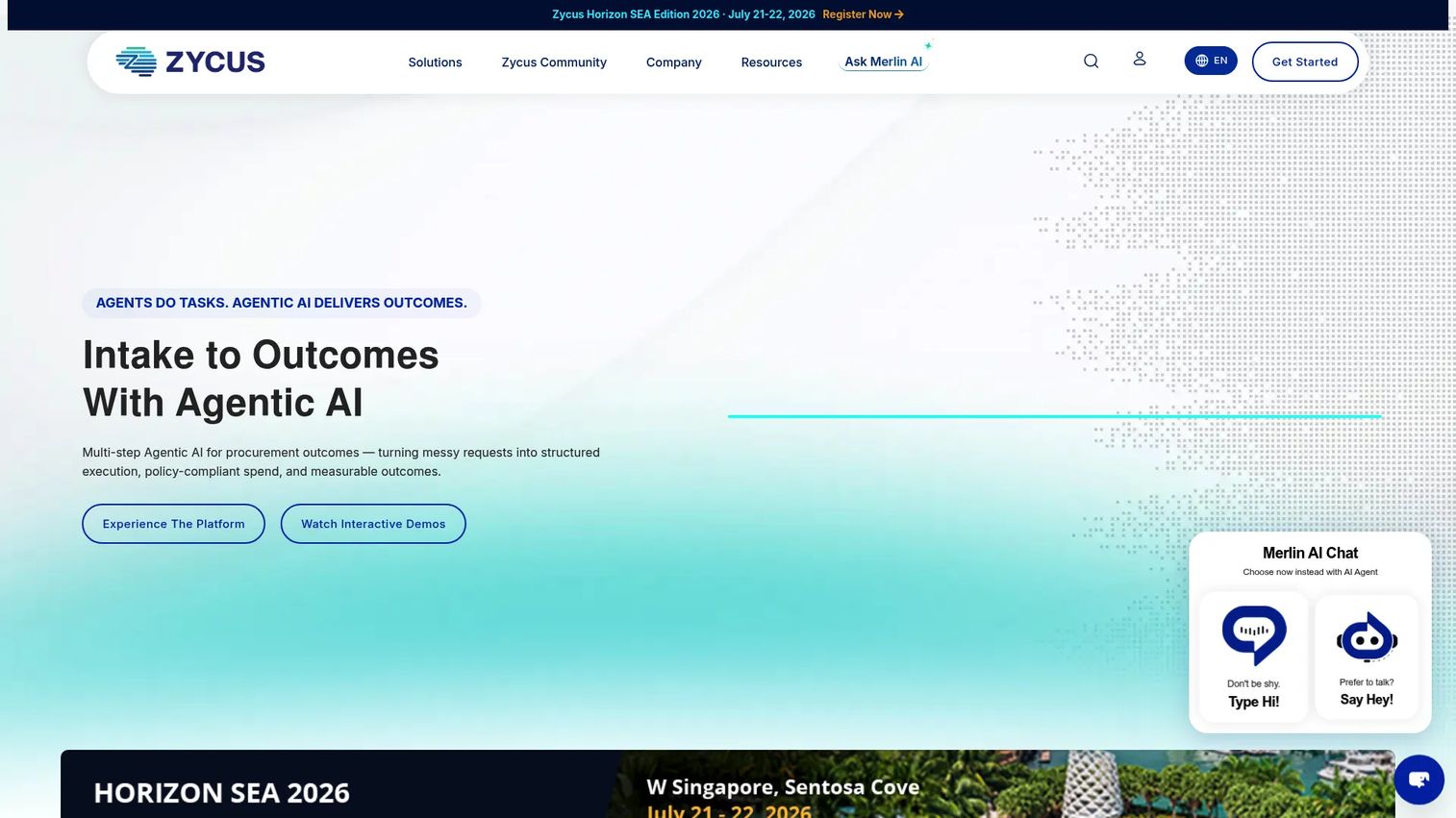 Zycus AI-powered source-to-pay procurement software homepage