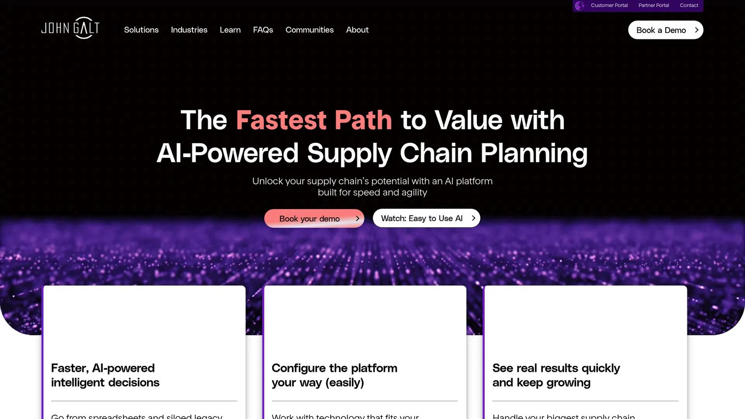 John Galt Solutions Atlas planning platform homepage