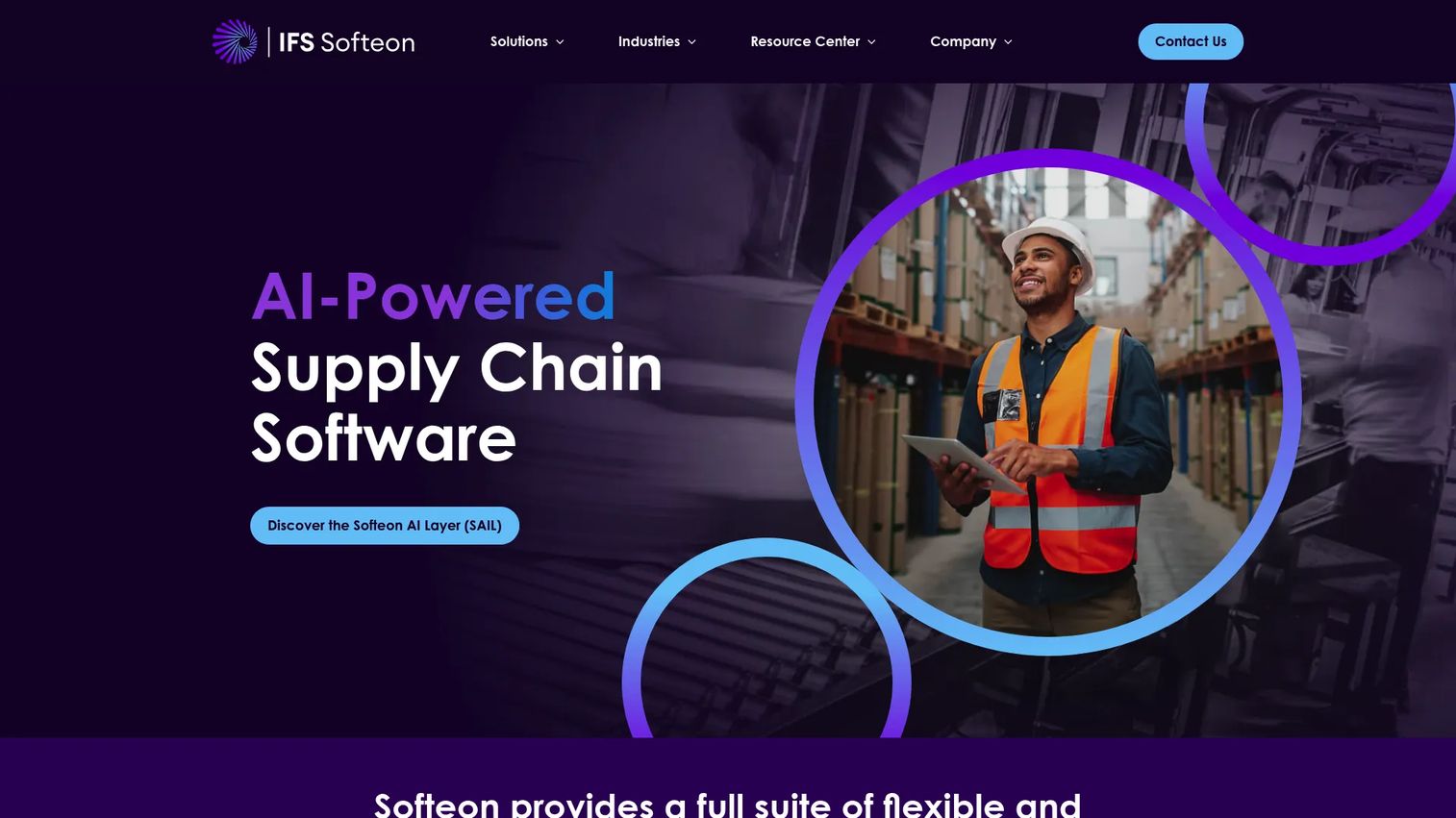 Softeon Warehouse Management System product page