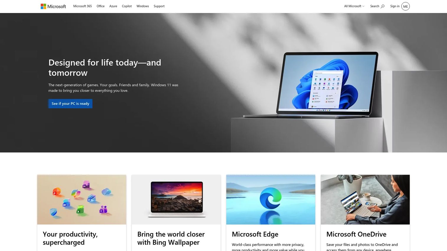 Microsoft Dynamics 365 Business Central homepage