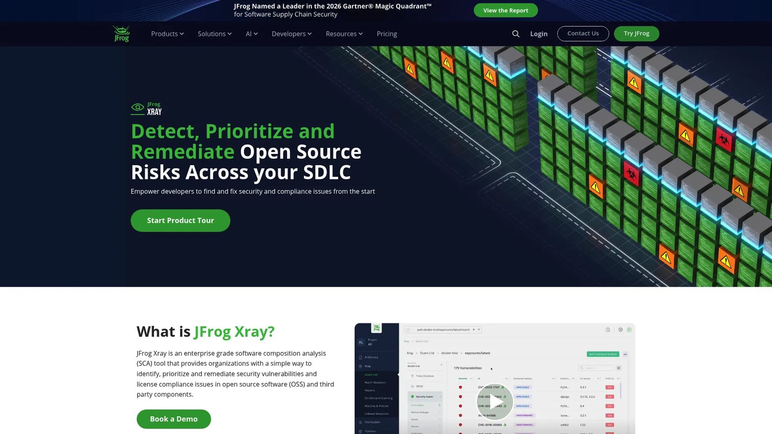 JFrog Xray software composition analysis