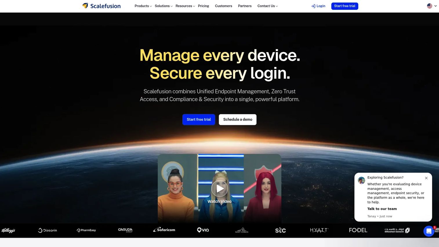 Scalefusion unified endpoint management dashboard