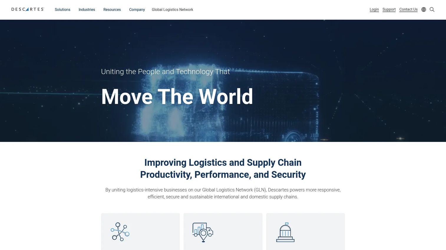 Descartes Systems Group logistics software interface