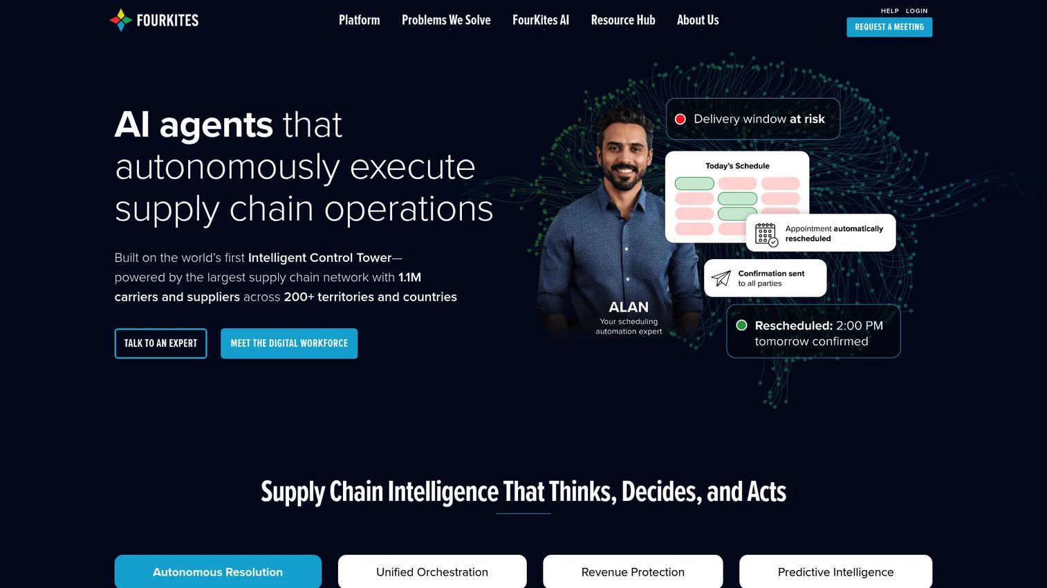 FourKites AI-driven supply chain orchestration platform