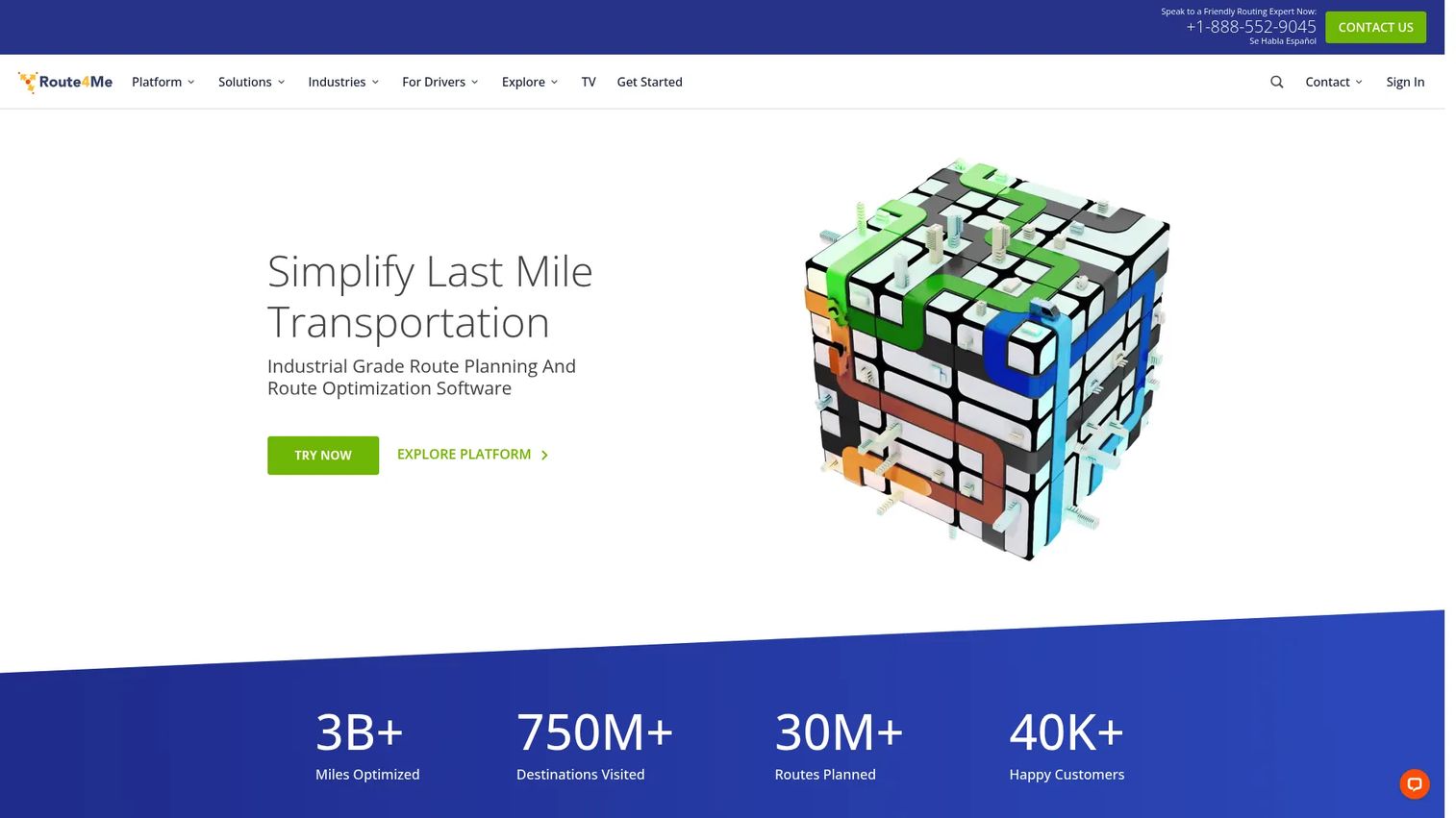 Route4Me route optimization and dispatch platform interface
