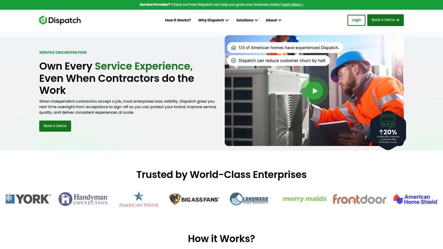 Dispatch service orchestration platform