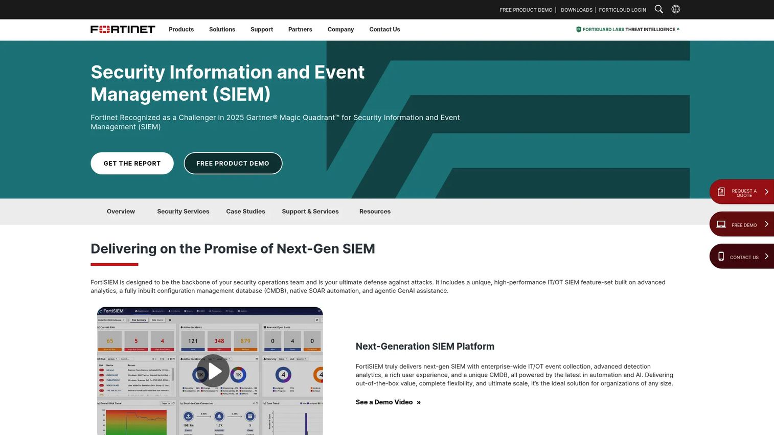 Fortinet FortiSIEM platform