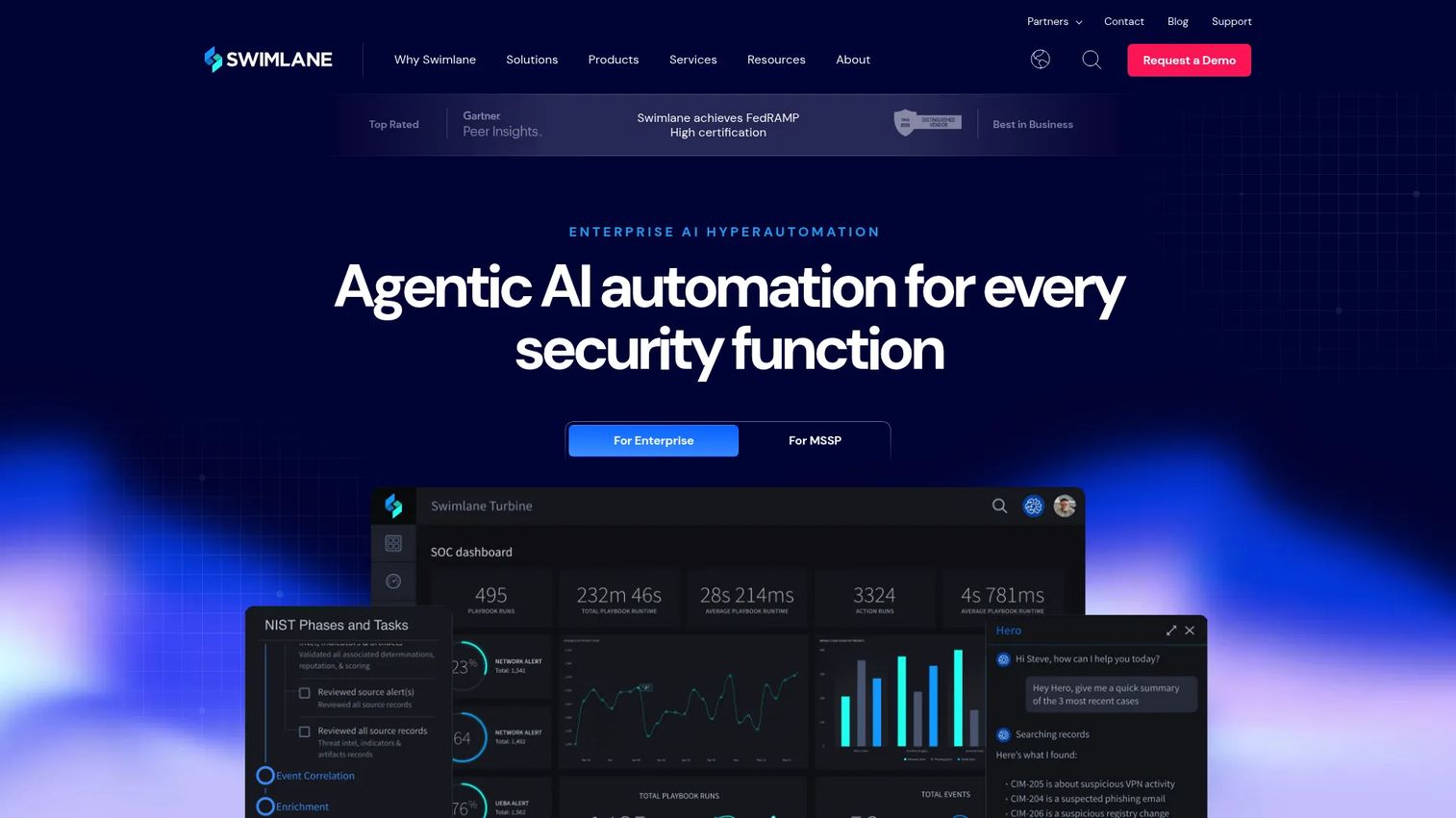 Swimlane Turbine security automation platform