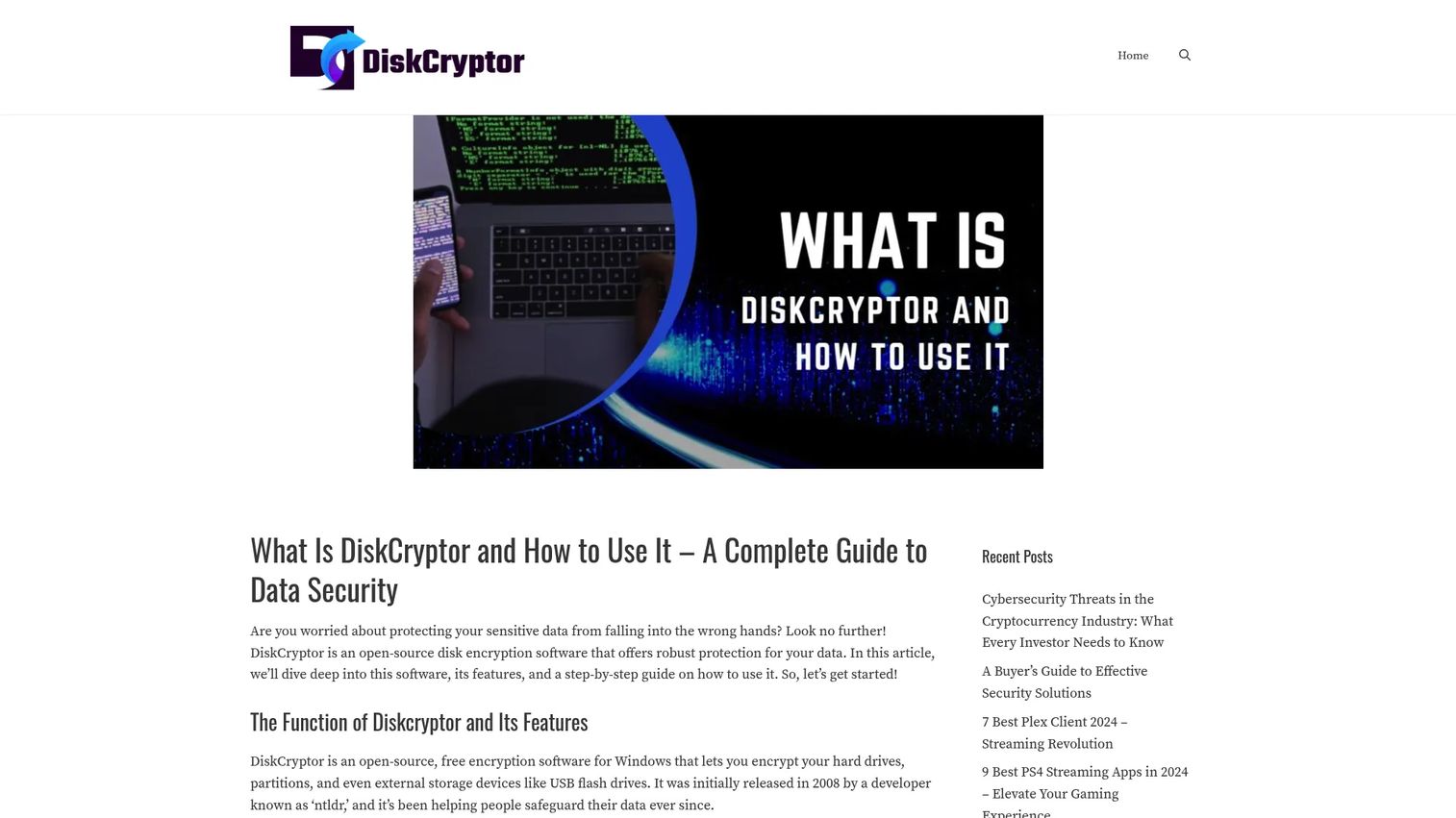 DiskCryptor open-source Windows disk encryption homepage