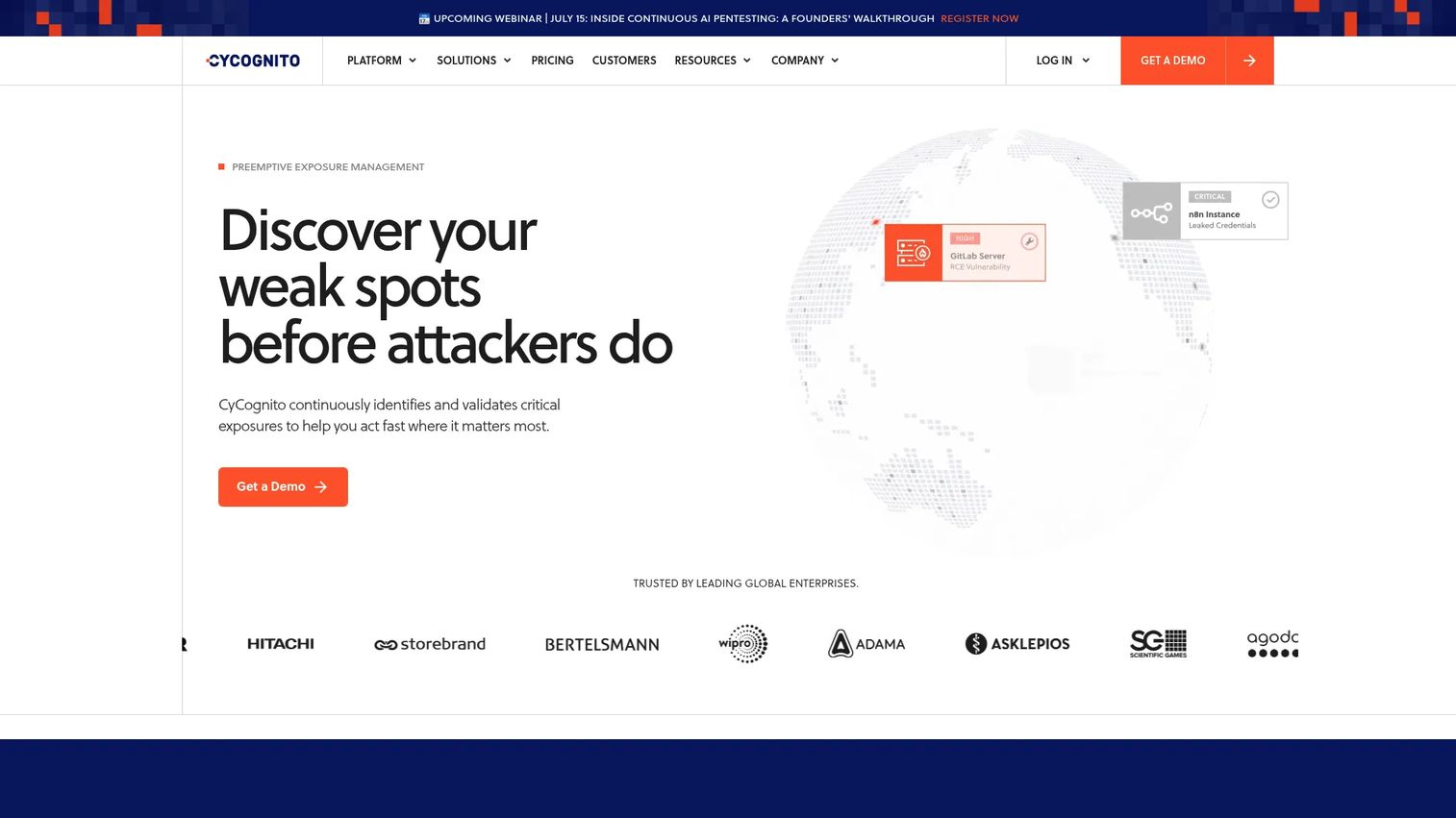 CyCognito Platform screenshot