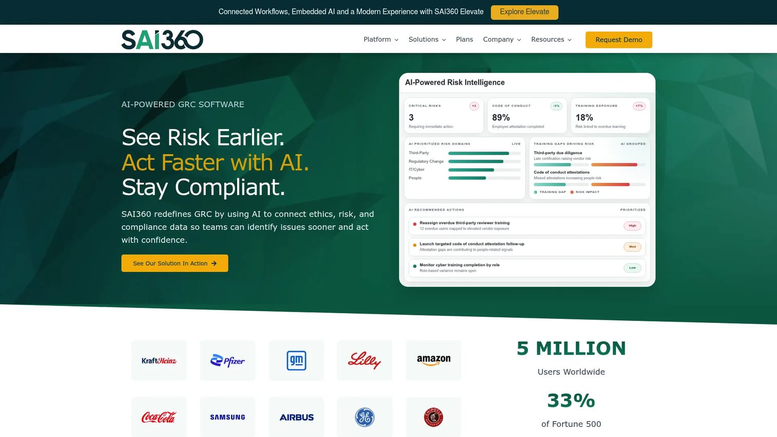 SAI360 IT risk and cybersecurity GRC platform