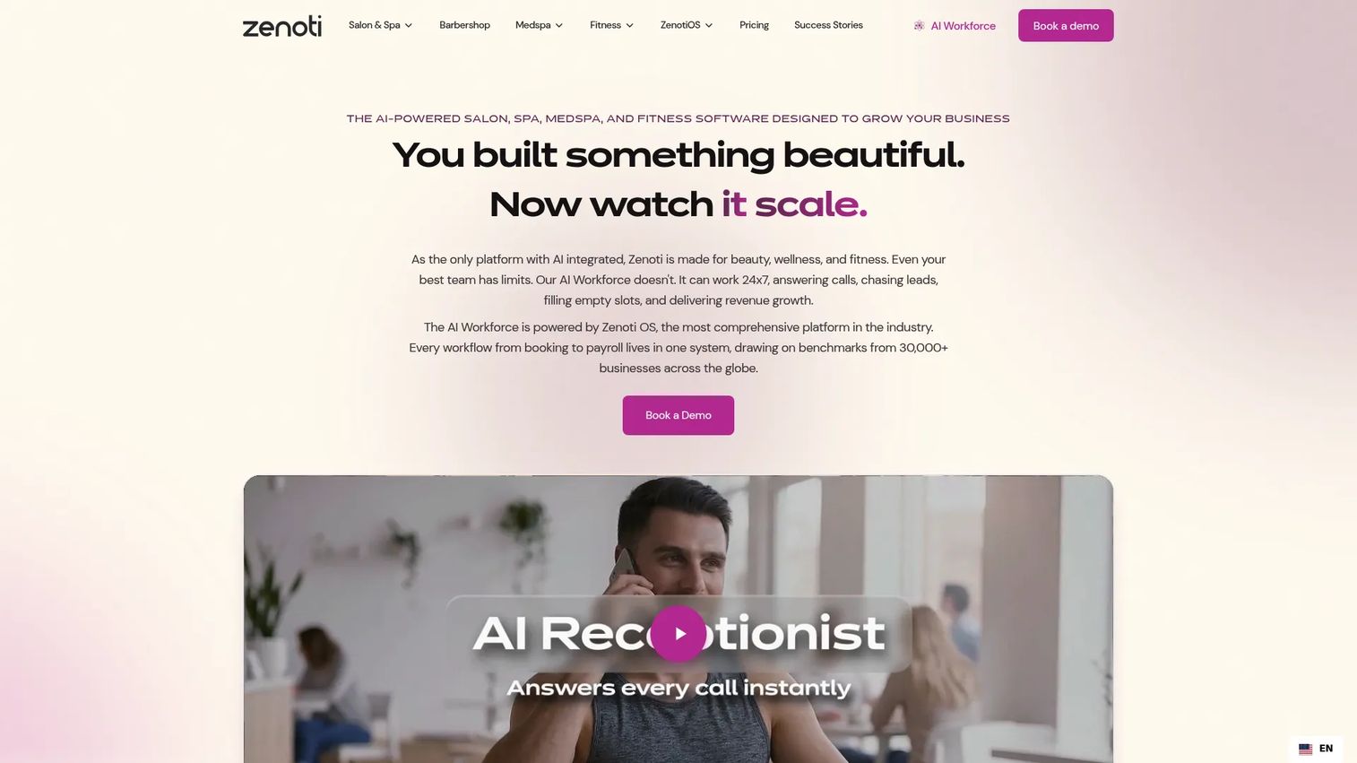 Zenoti AI-powered spa and medspa platform