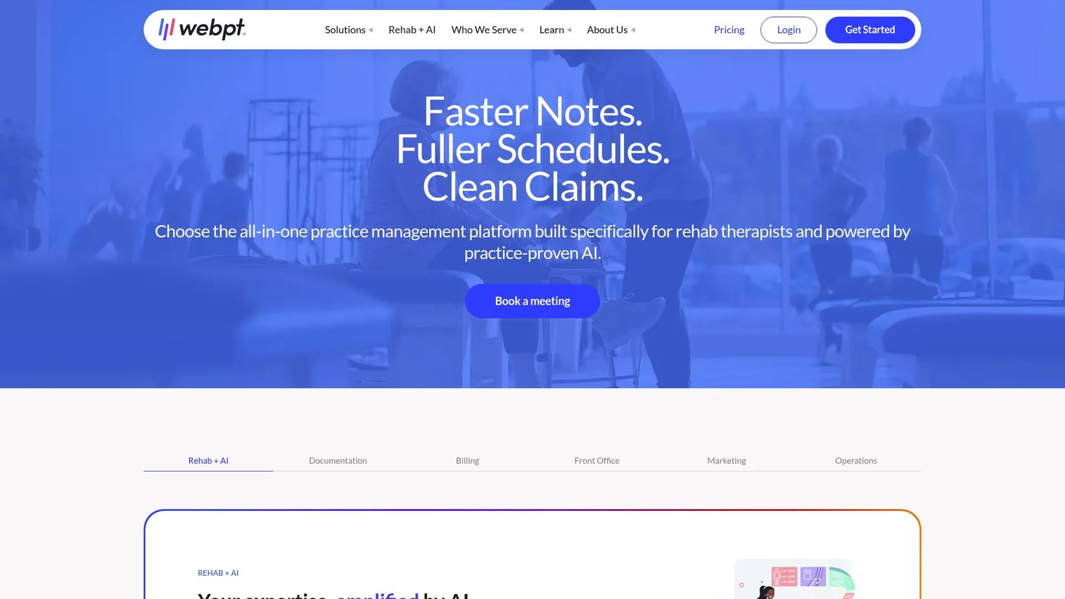 WebPT rehab therapy software