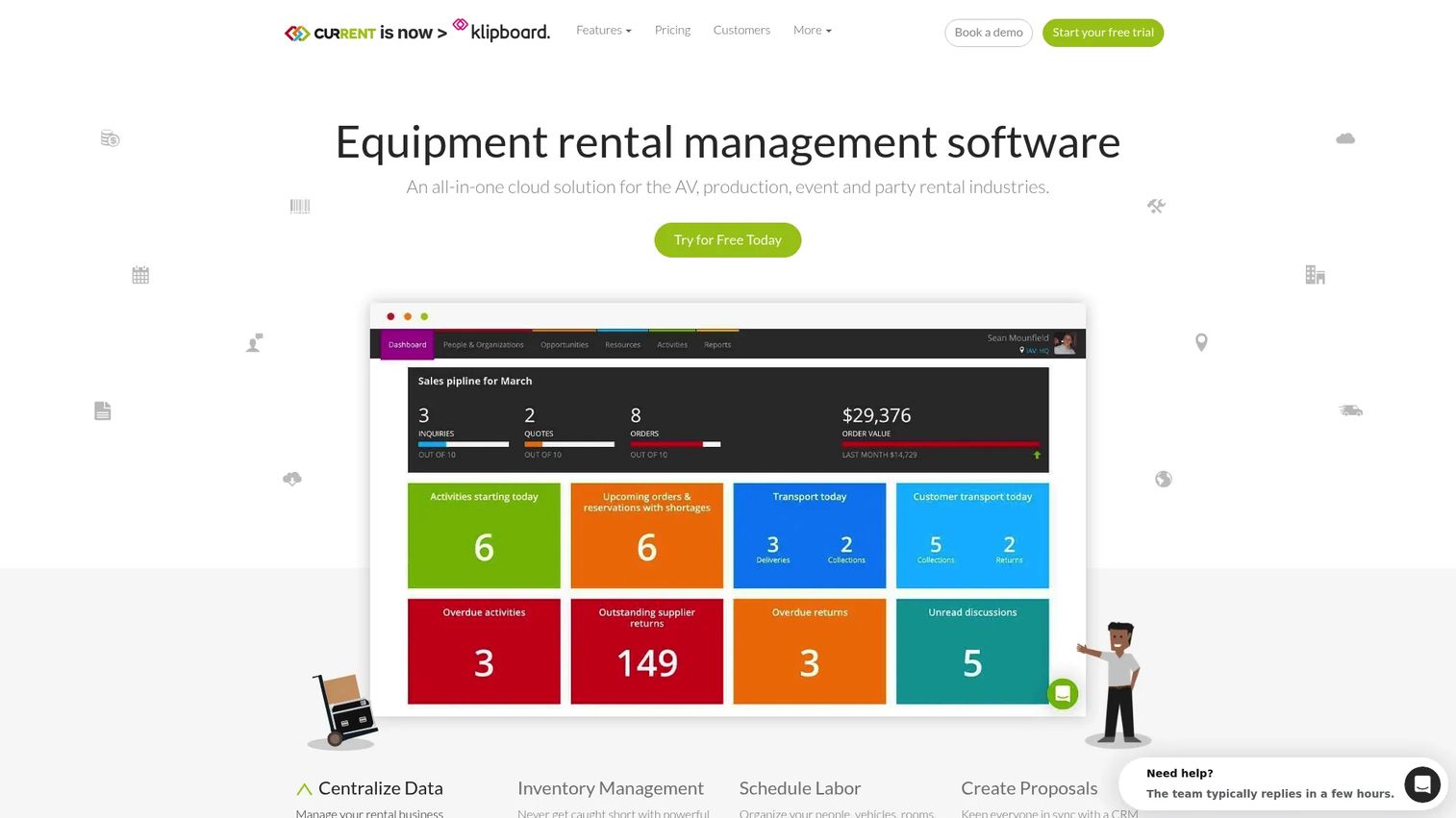 Current RMS cloud rental management software
