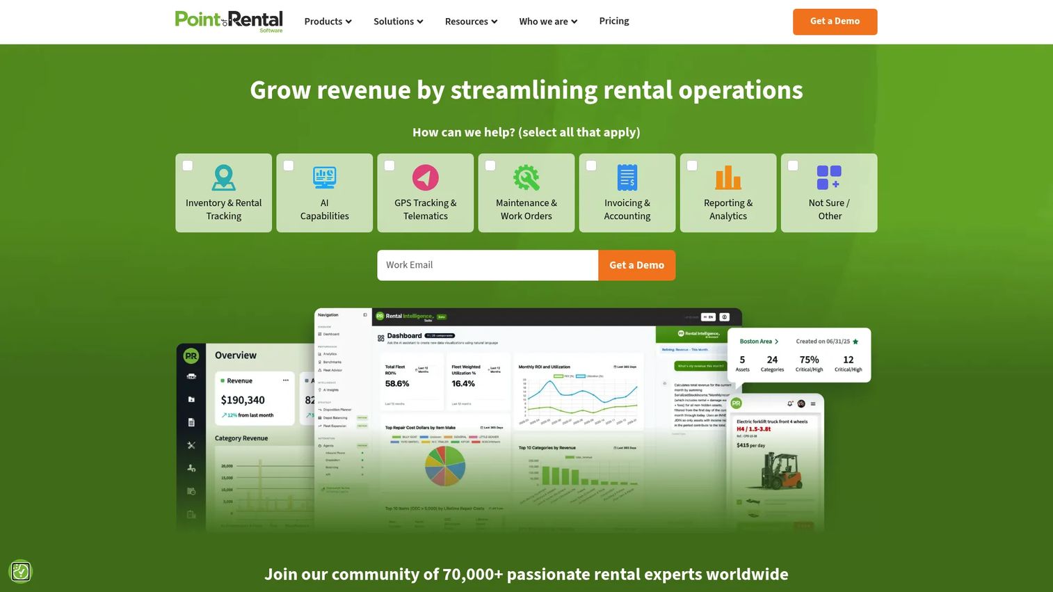 Point of Rental equipment rental software