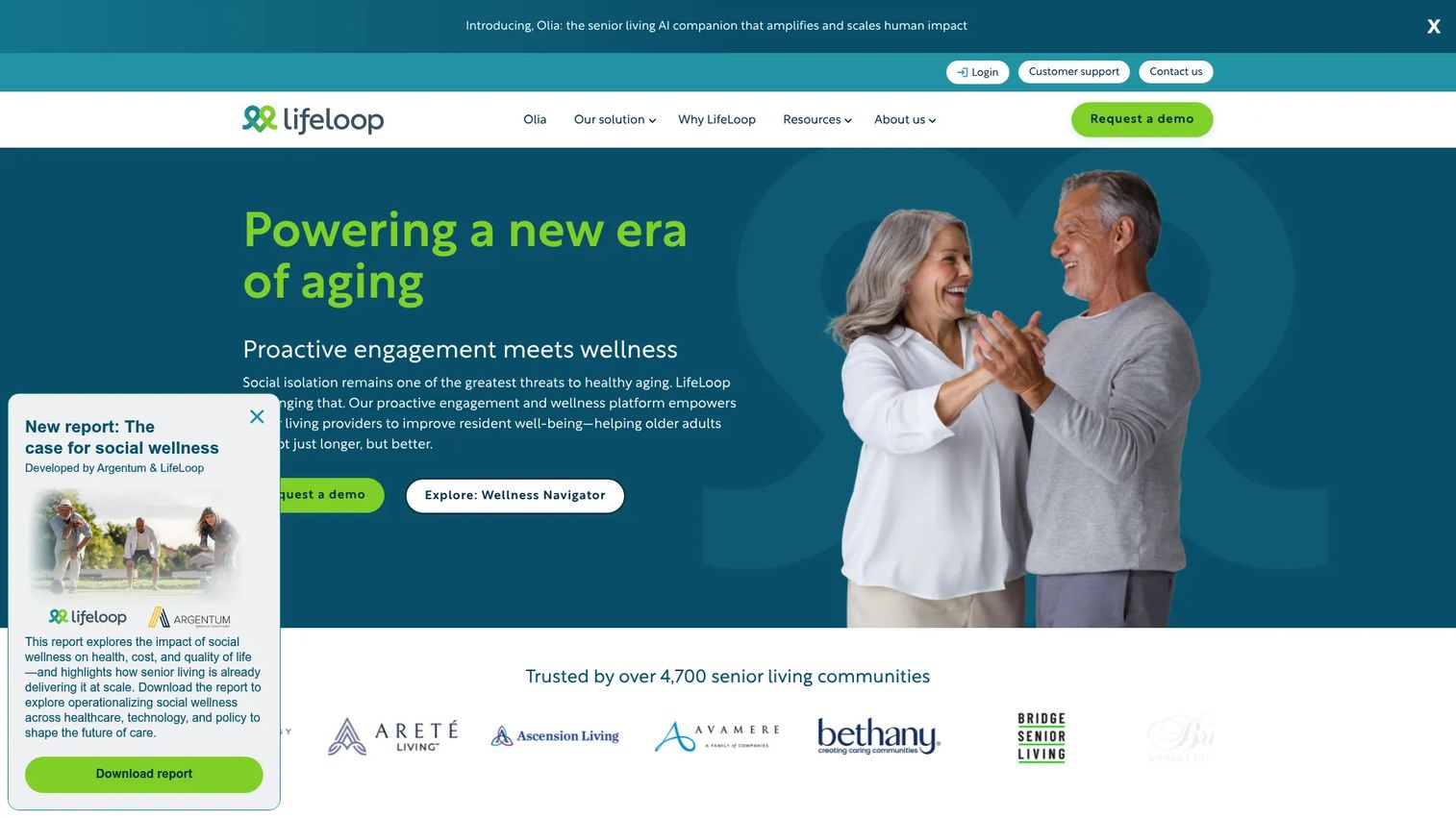 LifeLoop resident engagement platform homepage