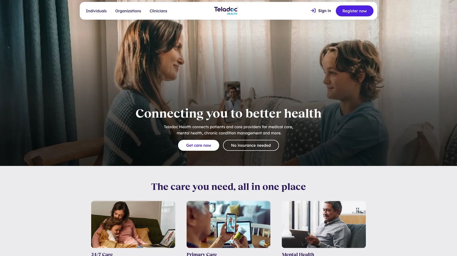 Teladoc Health virtual care platform