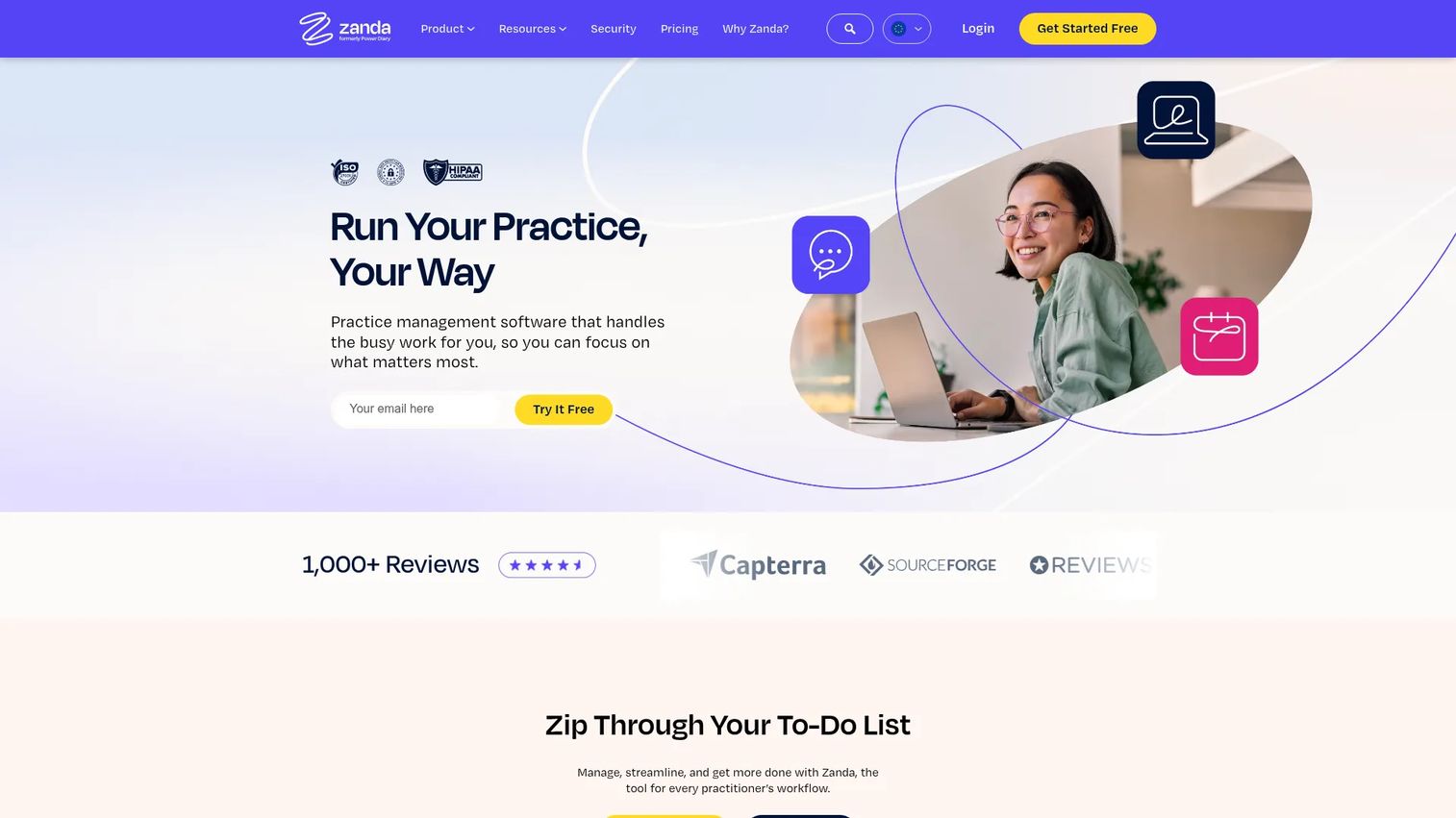 Zanda Health practice management software