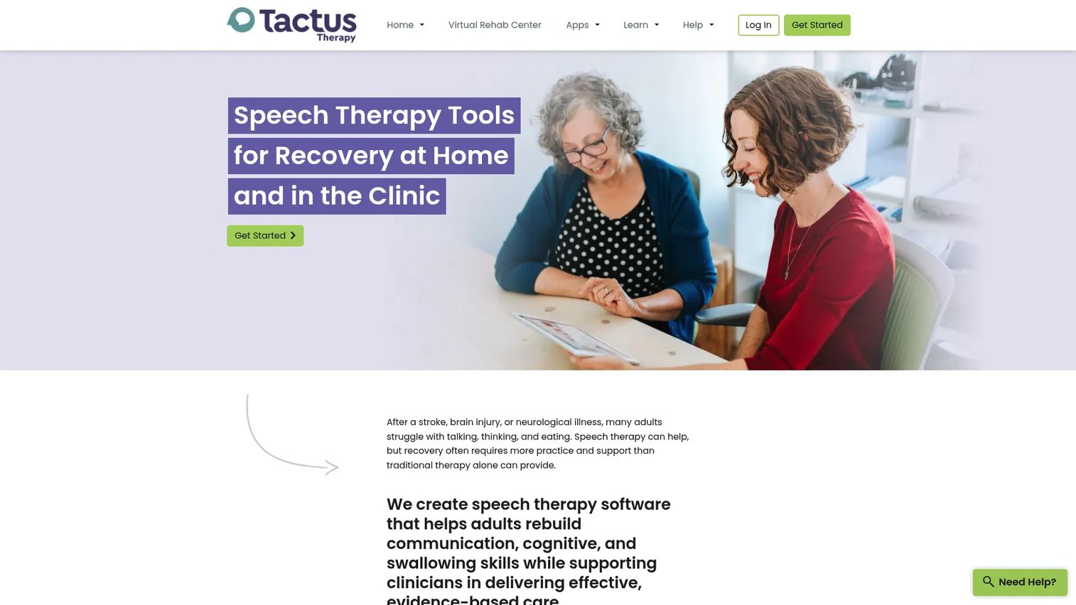 Tactus Therapy Solutions speech therapy apps