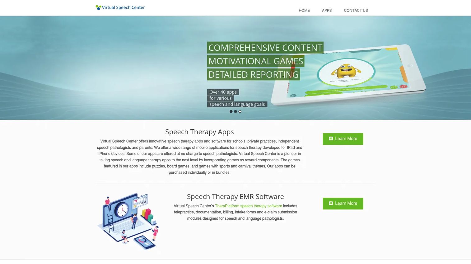 Virtual Speech Center therapy apps