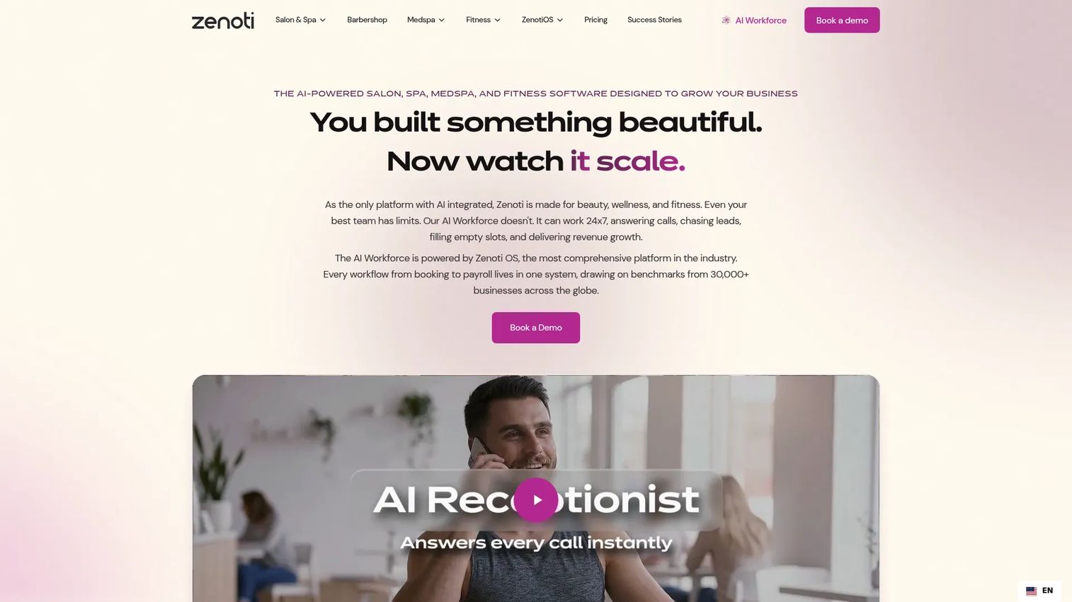 Zenoti enterprise spa management software
