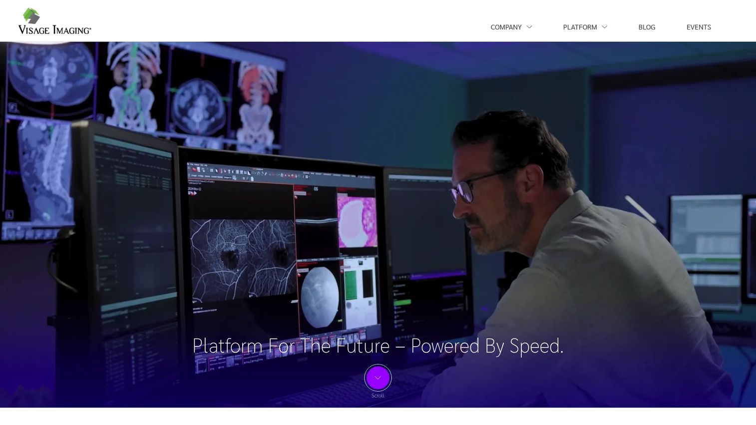 Visage Imaging cloud PACS software homepage