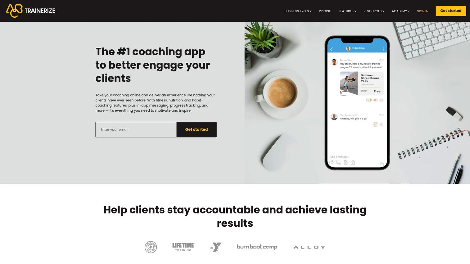 ABC Trainerize coaching app