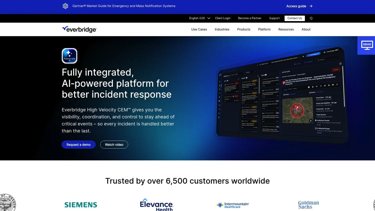 Everbridge critical event management platform
