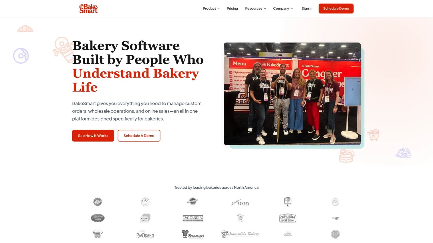 BakeSmart bakery management software homepage