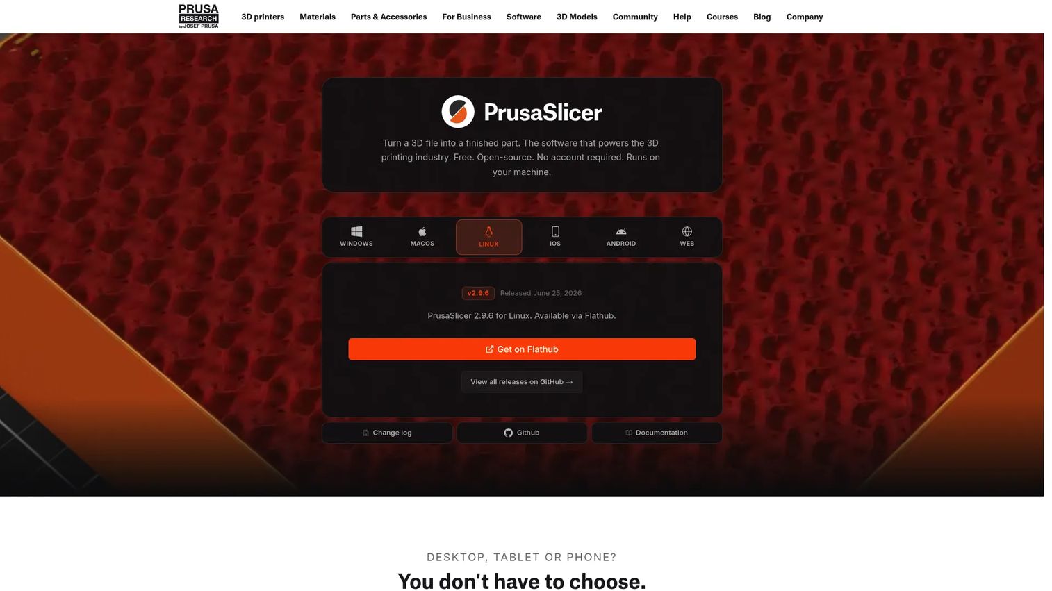 PrusaSlicer open-source 3D printing slicer software interface