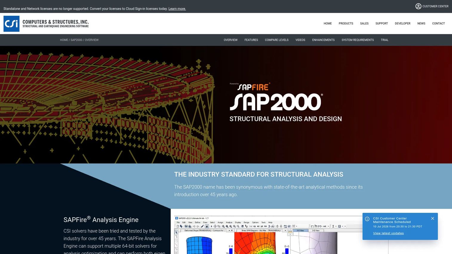 SAP2000 general-purpose structural analysis software