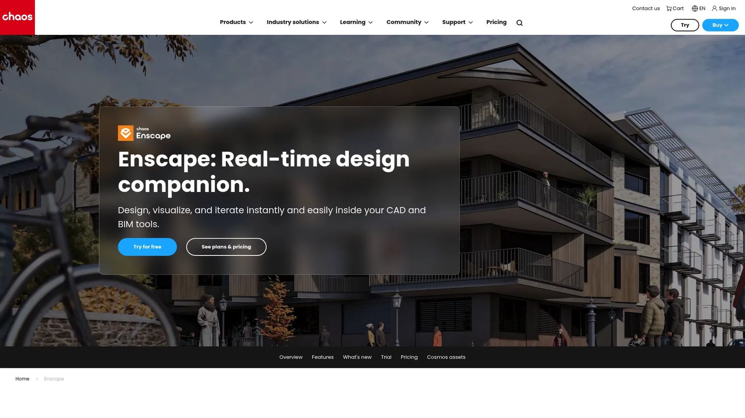 Enscape real-time rendering interface