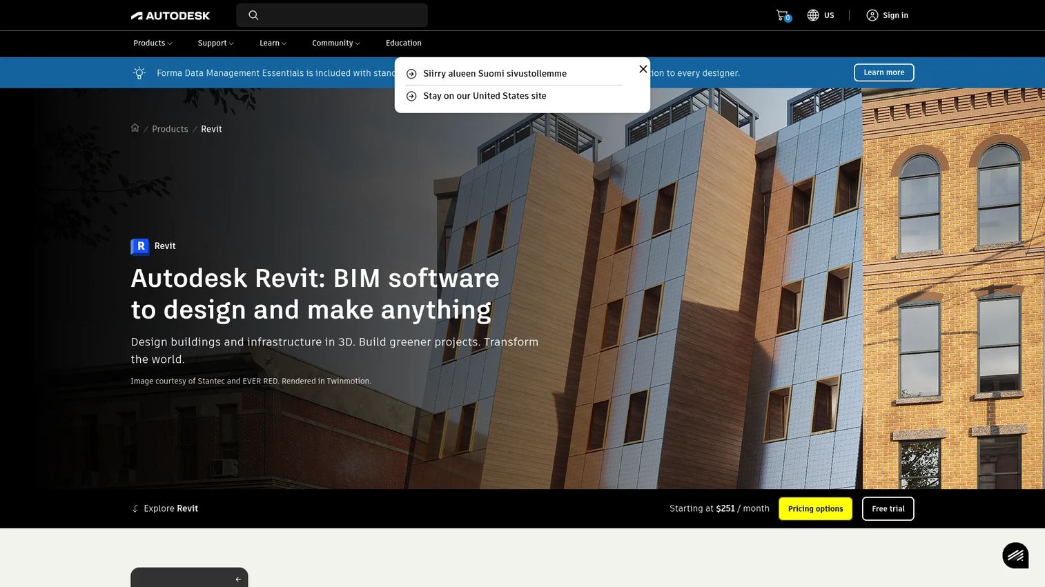 Autodesk Revit BIM interface