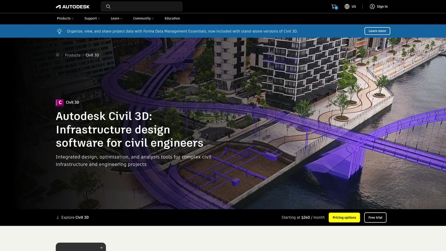Autodesk Civil 3D product overview