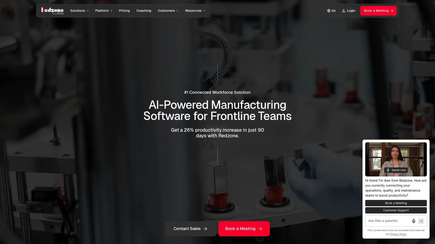 Redzone connected workforce manufacturing platform