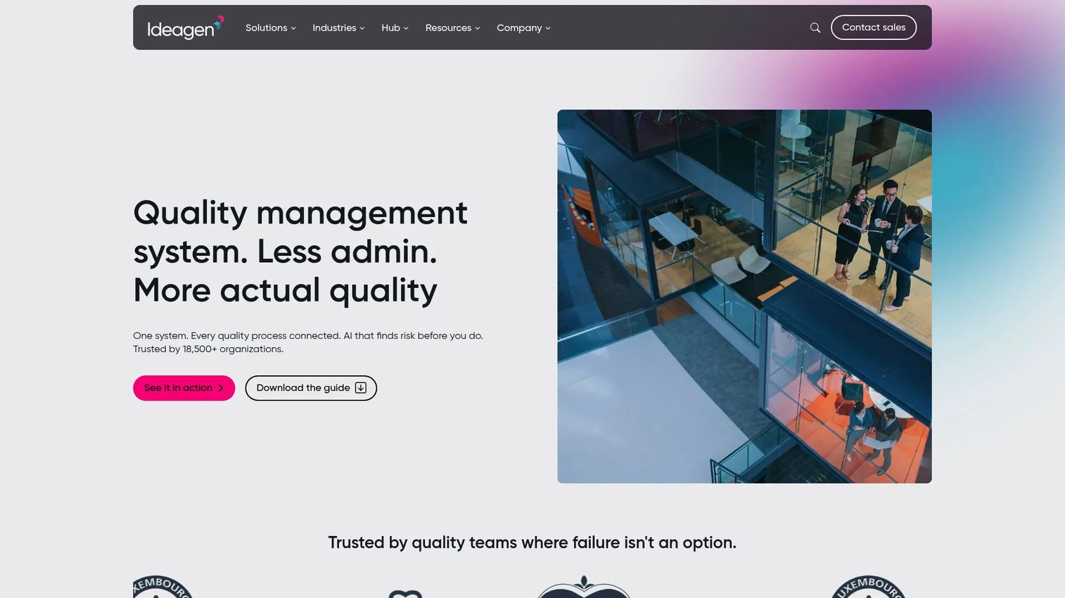 Ideagen Quality Management enterprise QMS interface